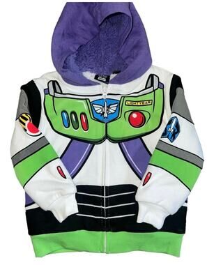 DISNEY TOY STORY BUZZ LIGHTYEAR  HOODED FLEECE ZIP JACKET Costume 12 months New